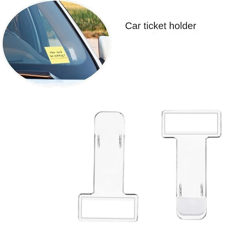 Car Windshield Parking Permit Holder — Self-Adhesive Clear Clip