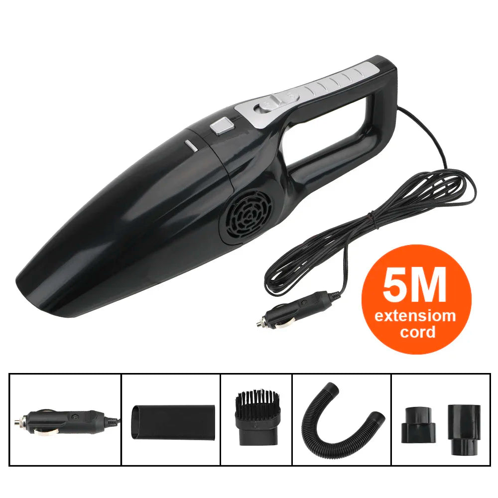 Wet & Dry Car Vacuum — 12V 120W Powerful Handheld, Auto & Home