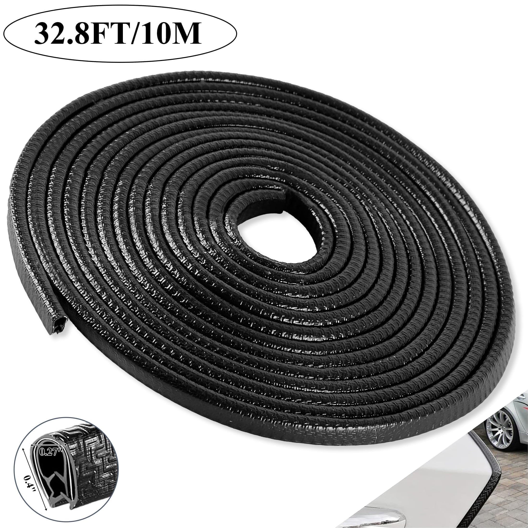 Car Door Edge Guard Protector — 4-Pack Self-Adhesive Rubber Strip