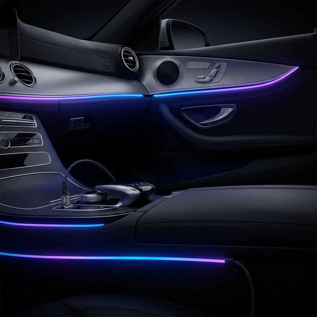 LED Car Interior Ambient Light Kit RGB Strip Lights