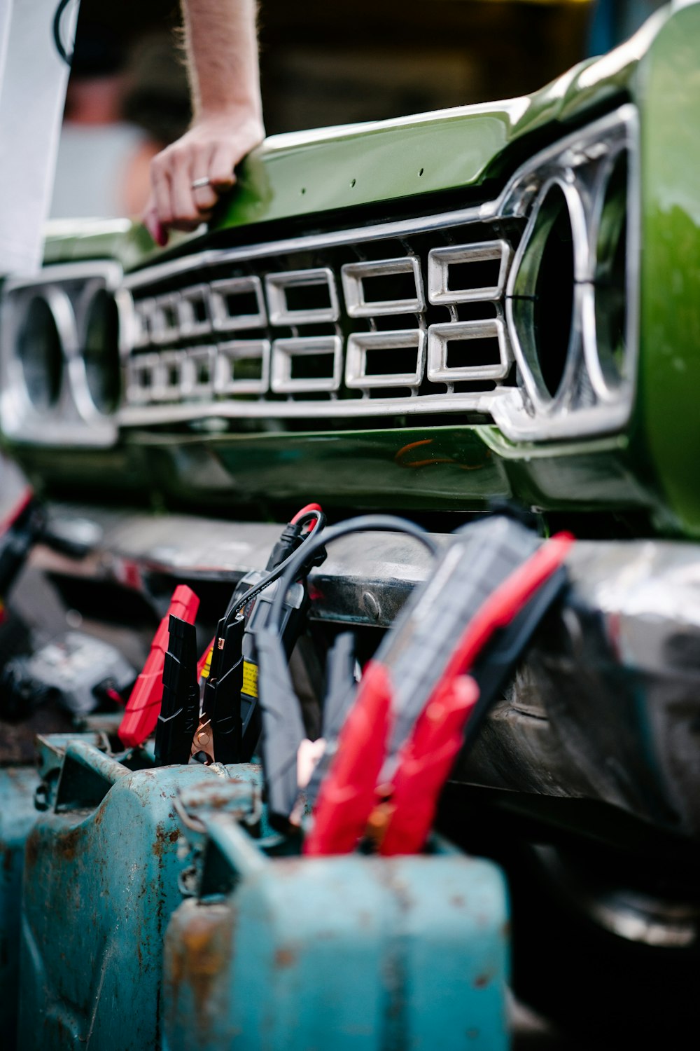 Portable car jump starter power booster
