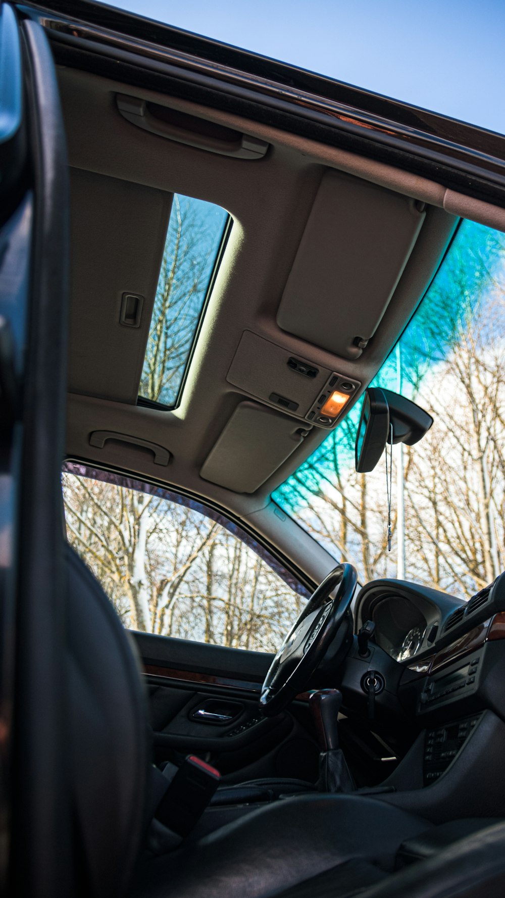 Car interior dashboard and console