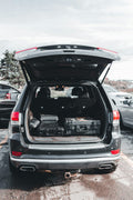 Car trunk open showing cargo area