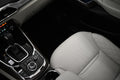Luxury car interior with leather seats
