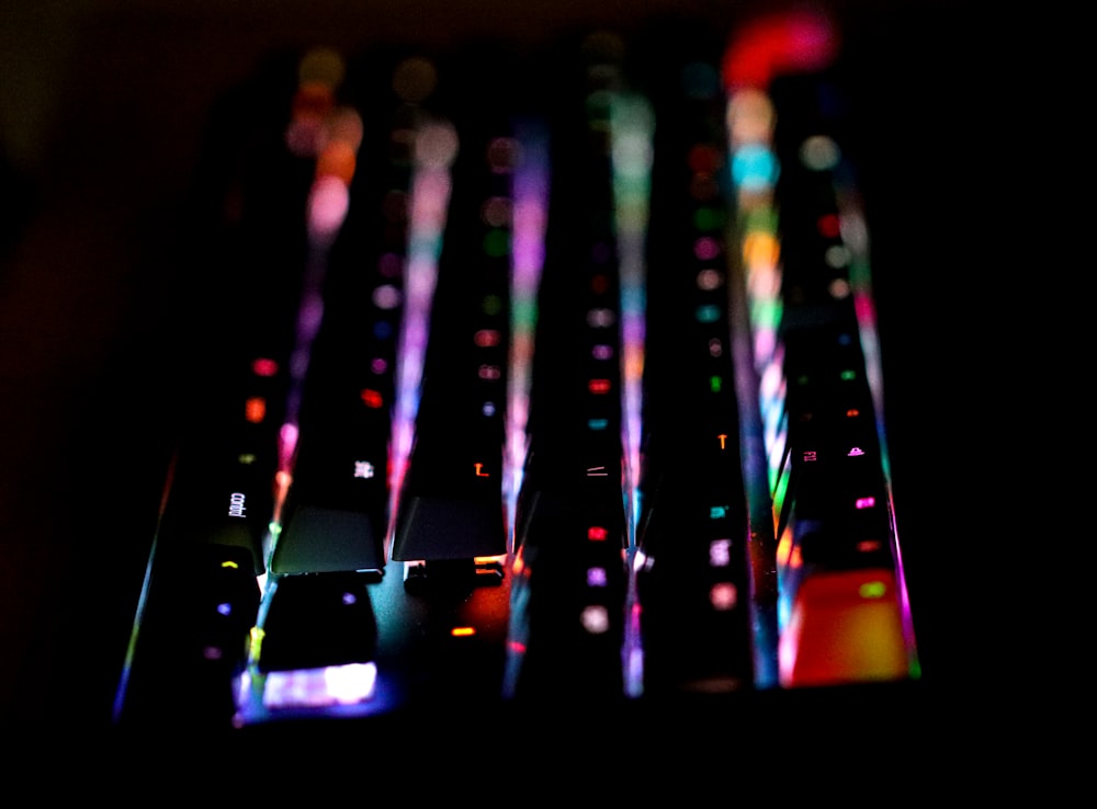 RGB lighting close up