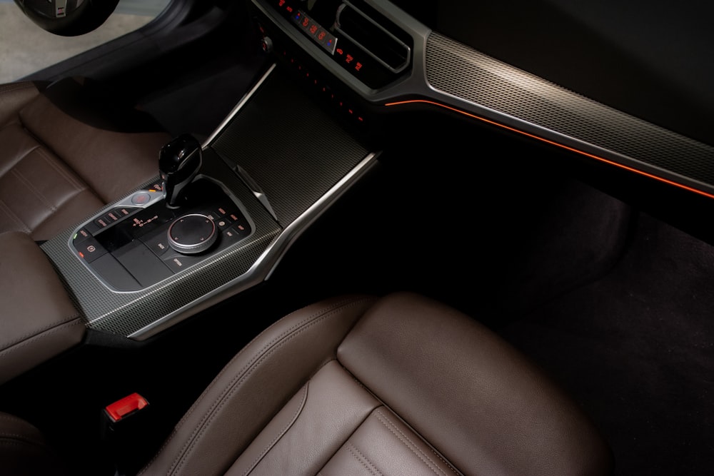 Car interior with ambient lighting