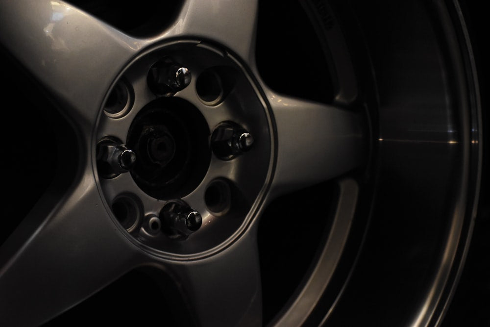 Close up of wheel on car