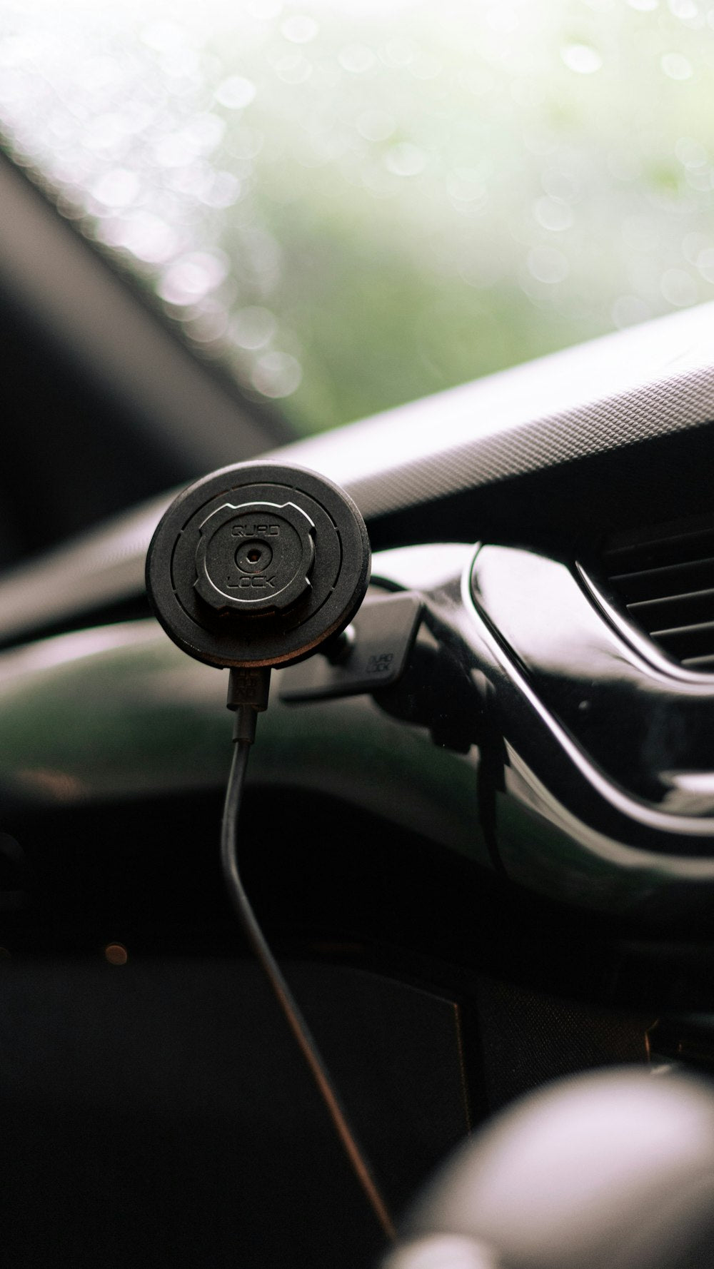 Car interior charging setup