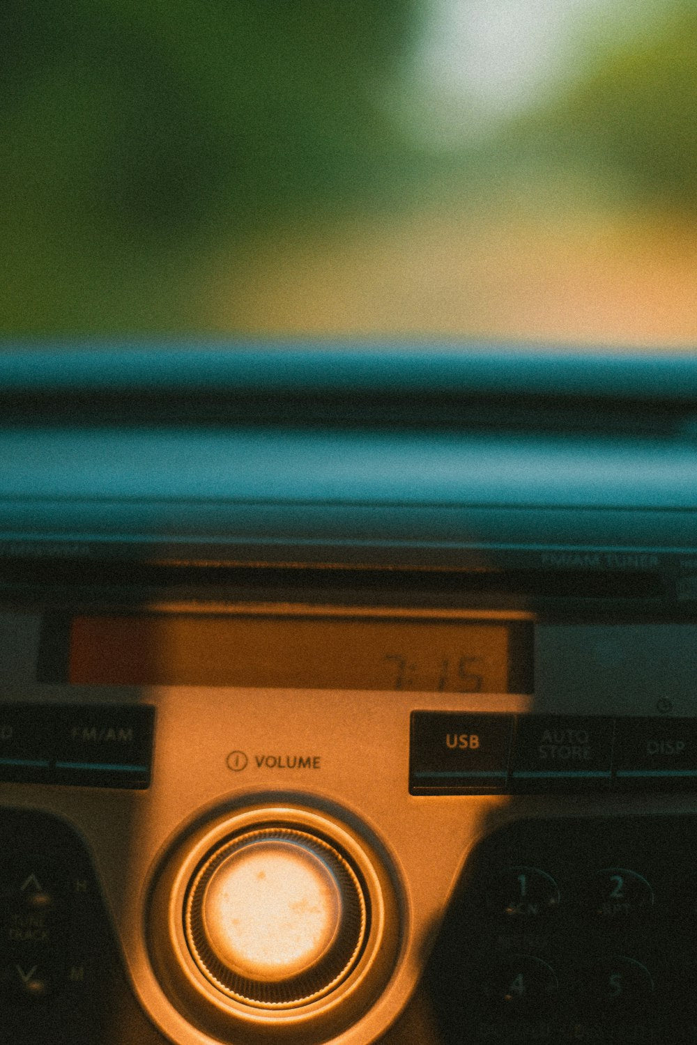 Car radio close up