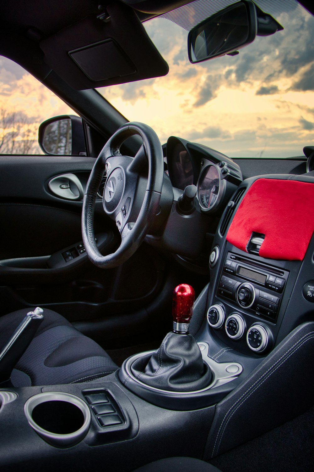 Sports car interior view